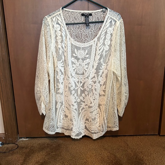 Style & Co. Boho lace top - Picture 1 of 3